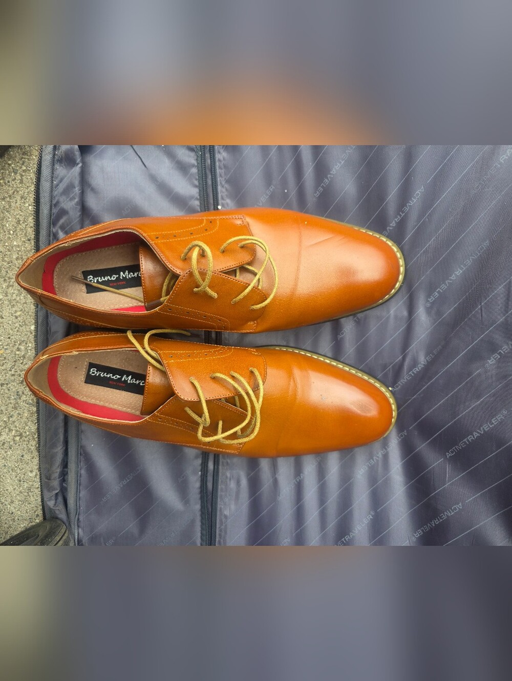 Men's Tan Leather Dress Oxfords